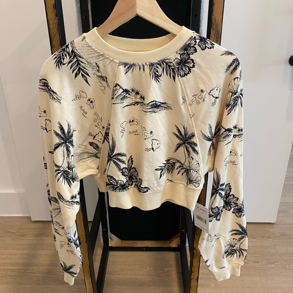 NWT FREE PEOPLE CROPPED SWEATSHIRT - S